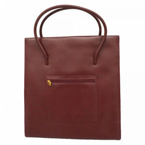 Cartier Must Tote Bag, Leather, Bordeaux, Women's